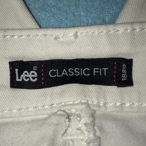 LEE CLASSIC FIT 1889 white vintage 90’s stretchy jeans  size 30 X 28 - Picture 4 of 8